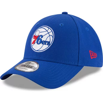 New Era Curved Brim 9FORTY The League Philadelphia 76ers NBA Adjustable Cap blau