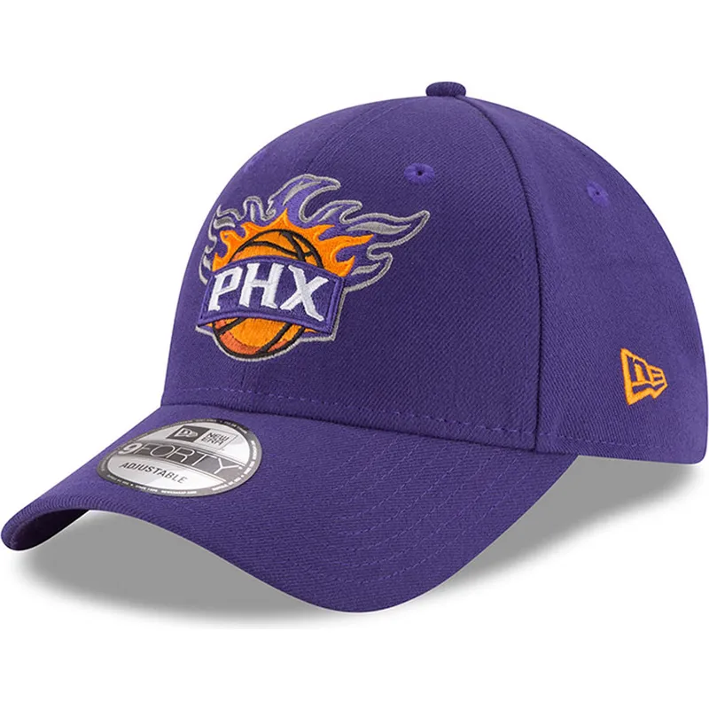 mutzen-gebogen-violett-verstellbares-band-9forty-the-league-der-phoenix-suns-nba-von-new-era