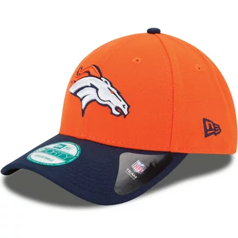 New Era Curved Brim 9FORTY The League Denver Broncos NFL Adjustable Cap orange und marineblau