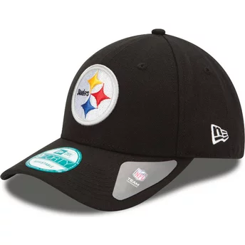 New Era Curved Brim 9FORTY The League Pittsburgh Steelers NFL Adjustable Cap schwarz
