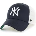 mutzen-gebogen-schwarz-snapback-fur-kinder-der-new-york-yankees-mlb-von-47-brand
