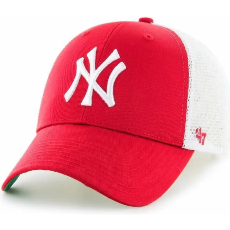 mutzen-gebogen-rot-snapback-fur-kinder-der-new-york-yankees-mlb-von-47-brand