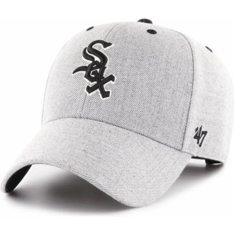 mutzen-gebogen-grau-verstellbares-band-der-chicago-white-sox-mlb-von-47-brand mutzen-gebogen-grau-verstellbares-band-der-chicago-white-sox-mlb-von-47-brand