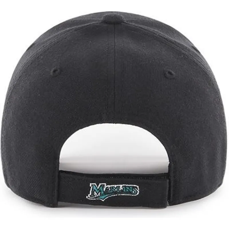 mutzen-gebogen-schwarz-verstellbares-band-clasico-der-miami-marlins-mlb-von-47-brand