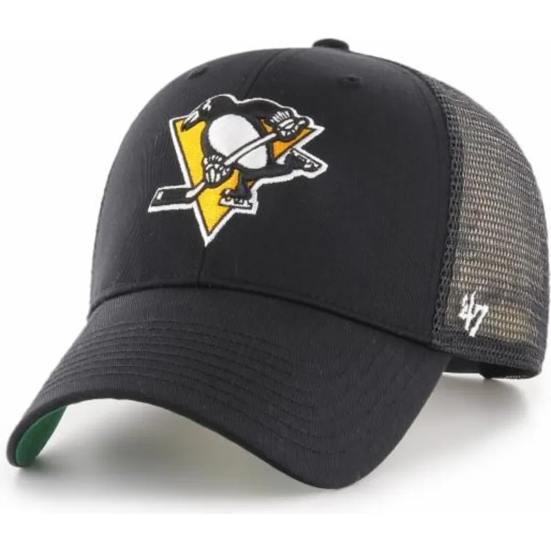 schwarze-trucker-cap-mit-gelbem-pittsburgh-penguins-nhl-logo-mvp-branson-von-47-brand