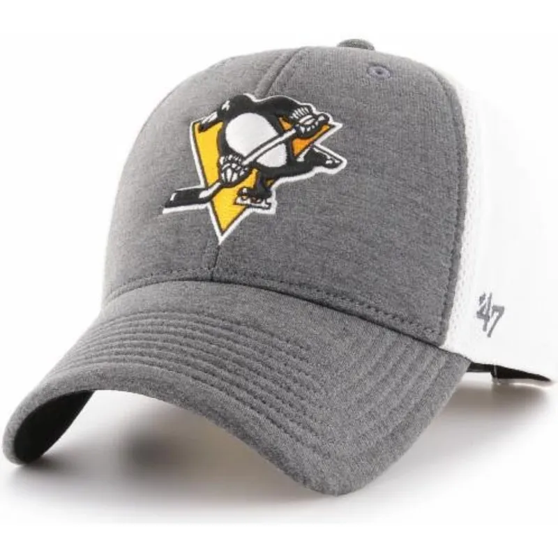 mutzen-gebogen-grau-verstellbares-band-der-pittsburgh-penguins-nhl-von-47-brand mutzen-gebogen-grau-verstellbares-band-der-pittsburgh-penguins-nhl-von-47-brand