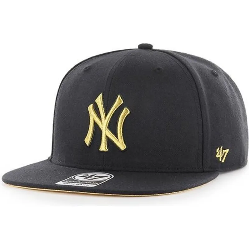 mutzen-flach-schwarz-snapback-oro-der-new-york-yankees-mlb-von-47-brand