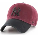 mutzen-gebogen-rot-verstellbares-band-negro-der-new-york-yankees-mlb-von-47-brand
