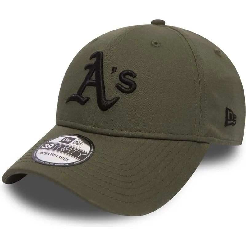 mutzen-gebogen-grun-angepasst-negro-39thirty-league-essential-der-oakland-athletics-mlb-von-new-era