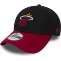 39thirty-black-base-miami-heat-nba-new-era-schwarze-und-rote-gebogene-kappe