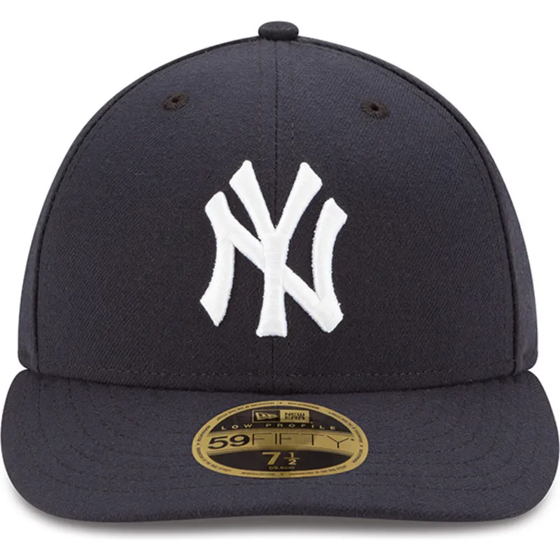 mutzen-gebogen-marineblau-angepasst-59fifty-low-profile-authentic-der-new-york-yankees-mlb-von-new-era