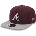 mutzen-flach-rot-snapback-9fifty-seasonal-heather-der-atlanta-braves-mlb-von-new-era