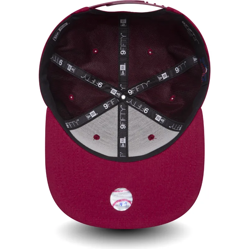 mutzen-flach-rot-snapback-9fifty-nano-ripstop-der-boston-red-sox-mlb-von-new-era