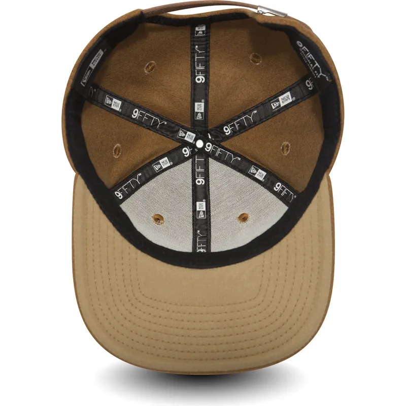mutzen-flach-braun-verstellbares-band-9fifty-von-new-era