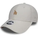 mutzen-gebogen-weiss-verstellbares-band-bronce-9forty-melton-der-los-angeles-dodgers-mlb-von-new-era