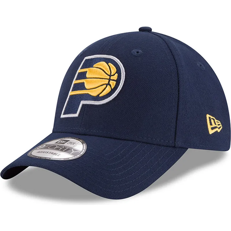 marineblaue-verstellbare-curved-cap-9forty-the-league-der-indiana-pacers-nba-von-new-era