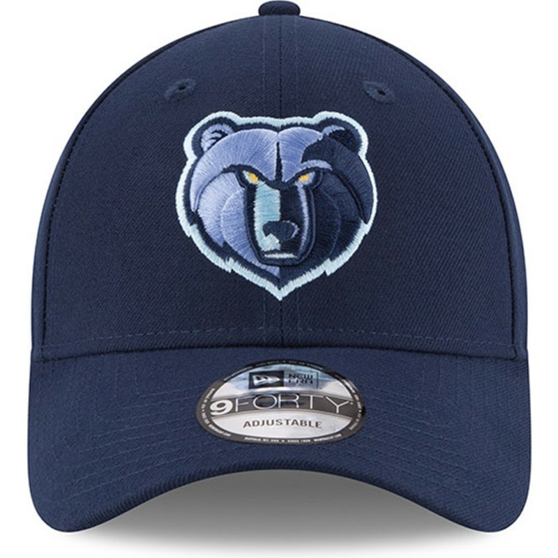 new-era-mit-gesticktem-logo-curved-brim-9forty-the-league-memphis-grizzlies-nba-adjustable-cap-verstellbar-blau