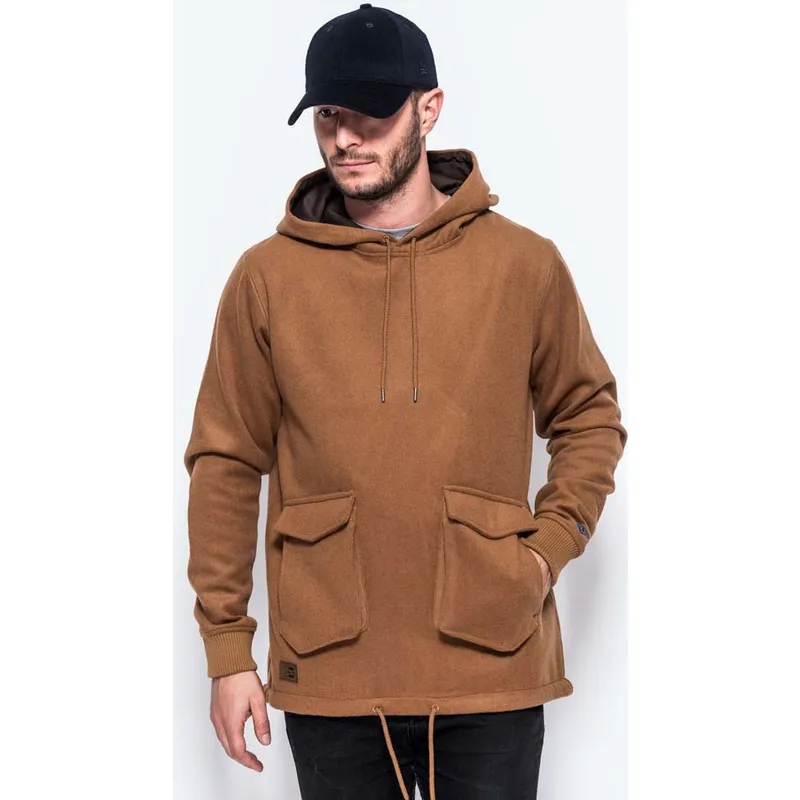 sweatshirt-mit-kapuze-braun-der-sudadera-con-capucha-marron-pullover-hoody-premium-classics-von-new-era