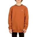 volcom-kinder-copper-single-sweatshirt-steingrau-braun