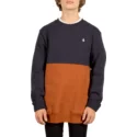 volcom-kinder-copper-single-stone-division-sweatshirt-braun-und-marineblau