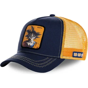 Trucker-Cap marineblau und orange Son Goku GOK Dragon Ball von Capslab