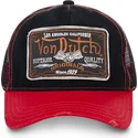von-dutch-truck09-schwarze-trucker-kappe-mit-rotem-schirm