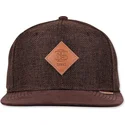 djinns-suelin-dunkelbraune-flache-snapback-verstellbare-kappe