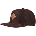 djinns-suelin-dunkelbraune-flache-snapback-verstellbare-kappe