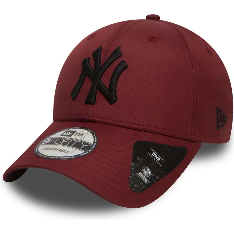 mutzen-gebogen-rot-verstellbares-band-granate-negro-9forty-ripstop-der-new-york-yankees-mlb-von-new-era
