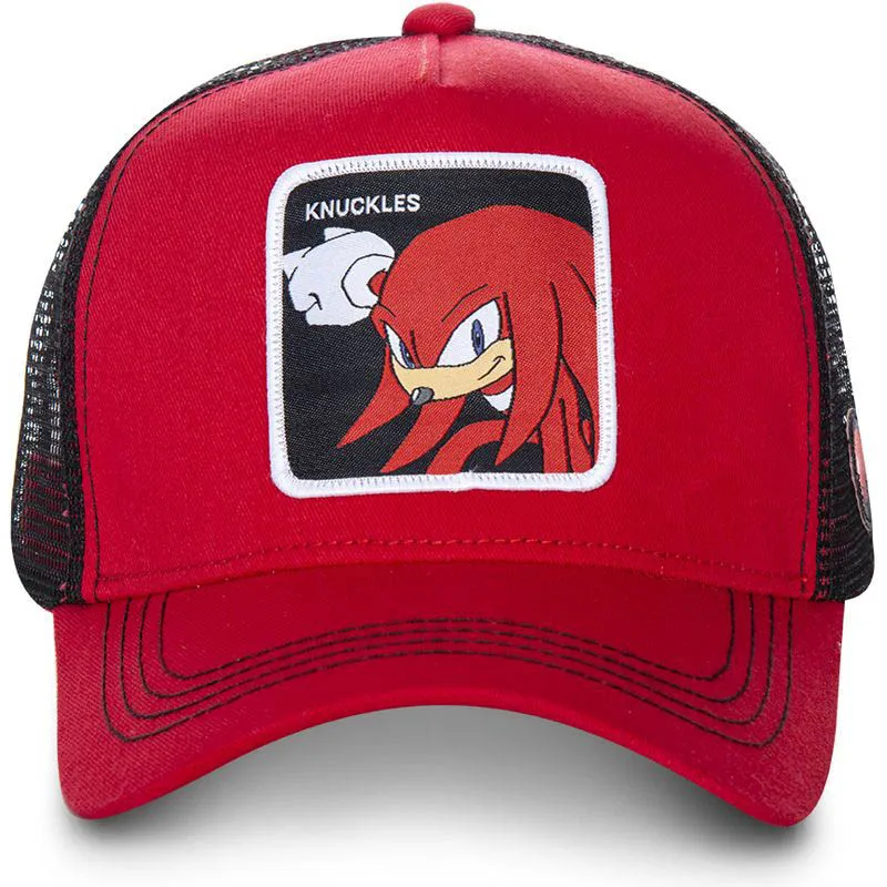 mutzen-gebogen-rot-snapback-knuckles-the-echidna-sonic-the-hedgehog-von-capslab