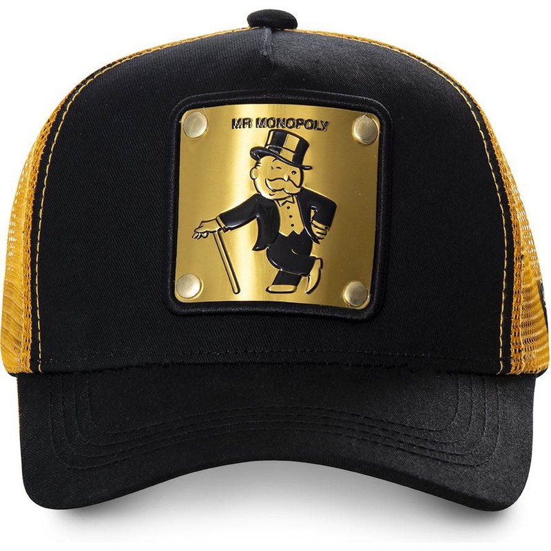 Capslab Rich Uncle Pennybags MONEY Monopoly Trucker Cap schwarz und