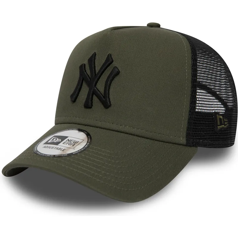 mutzen-gebogen-grun-snapback-league-essential-a-frame-der-new-york-yankees-mlb-von-new-era