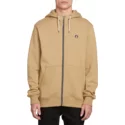 volcom-sand-brown-single-stone-zip-through-hoodie-kapuzenpullover-sweatshirt-braun