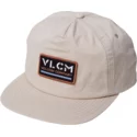 volcom-flat-brim-almond-nora-hat-snapback-cap-beige