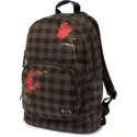 volcom-dark-chocolate-schoolyard-backpack-braun-kariert