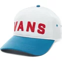 vans-curved-brim-dugout-adjustable-cap-weiss-mit-blauem-schirm