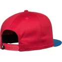 rote-snapback-cap-mit-flachem-schirm-und-blauem-visor-empire-fielder-von-dc-shoes