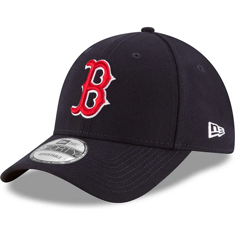 marineblaue-verstellbare-curved-cap-9forty-the-league-der-boston-red-sox-mlb-von-new-era