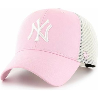 47 Brand MVP Flagship New York Yankees MLB Light Trucker Cap pink