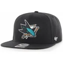 schwarze-snapback-kappe-captain-no-shot-der-san-jose-sharks-nhl-von-47-brand