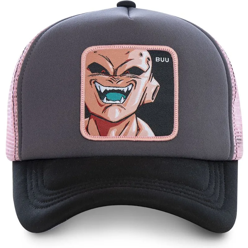 mutzen-gebogen-grau-snapback-kid-buu-dragon-ball-von-capslab