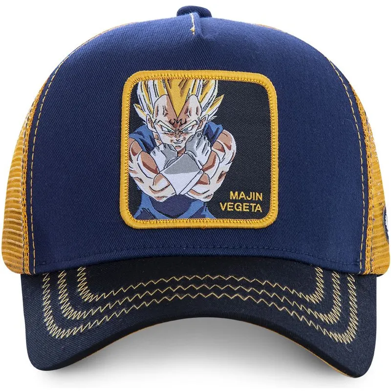 trucker-cap-marineblau-und-gelb-majin-vegeta-mv1-dragon-ball-von-capslab
