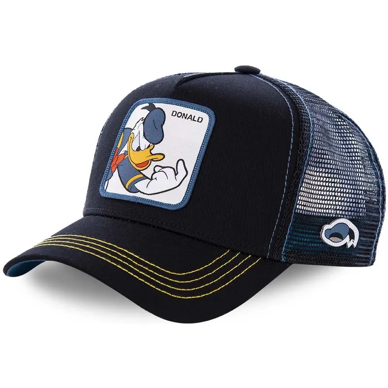 mutzen-gebogen-schwarz-snapback-donald-duck-disney-von-capslab mutzen-gebogen-schwarz-snapback-donald-duck-disney-von-capslab