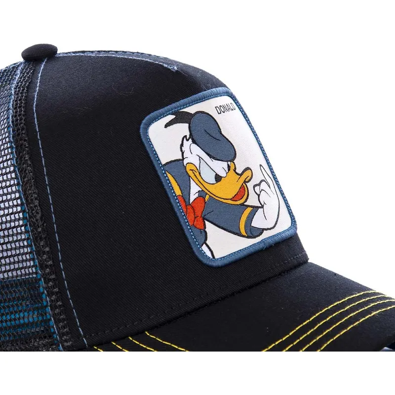 mutzen-gebogen-schwarz-snapback-donald-duck-disney-von-capslab mutzen-gebogen-schwarz-snapback-donald-duck-disney-von-capslab