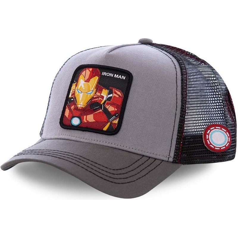 Capslab Iron Man IRO3 Marvel Comics Trucker Cap grau Caphunters.de