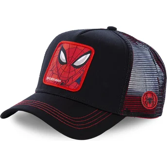 schwarze-trucker-kappe-spider-man-spi2-marvel-comics-von-capslab