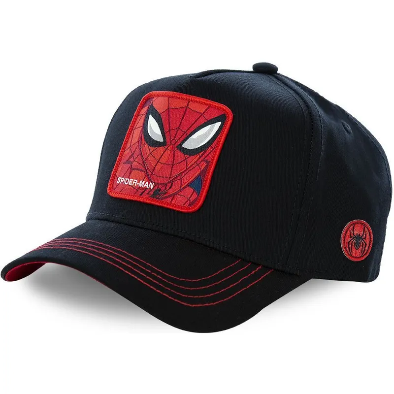 mutzen-gebogen-schwarz-snapback-spider-man-marvel-comics-von-capslab