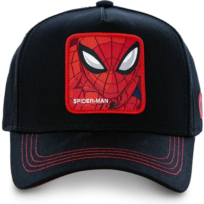 mutzen-gebogen-schwarz-snapback-spider-man-marvel-comics-von-capslab