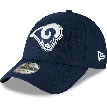 mutzen-gebogen-blau-verstellbares-band-9forty-the-league-der-los-angeles-rams-nfl-von-new-era
