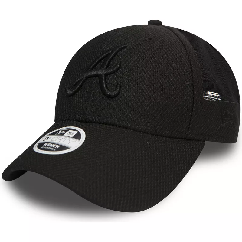 new-era-curved-brim-schwarzes-logo-9forty-sport-mesh-atlanta-braves-mlb-adjustable-cap-schwarz